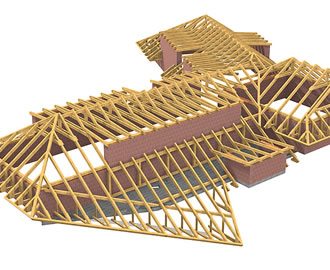 Střechy Novák - Výroba CNC krovu